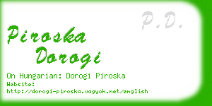 piroska dorogi business card